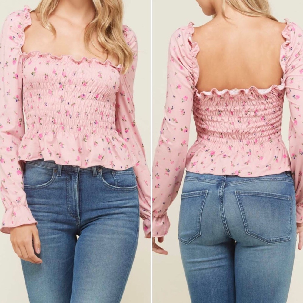 Pink Floral Top